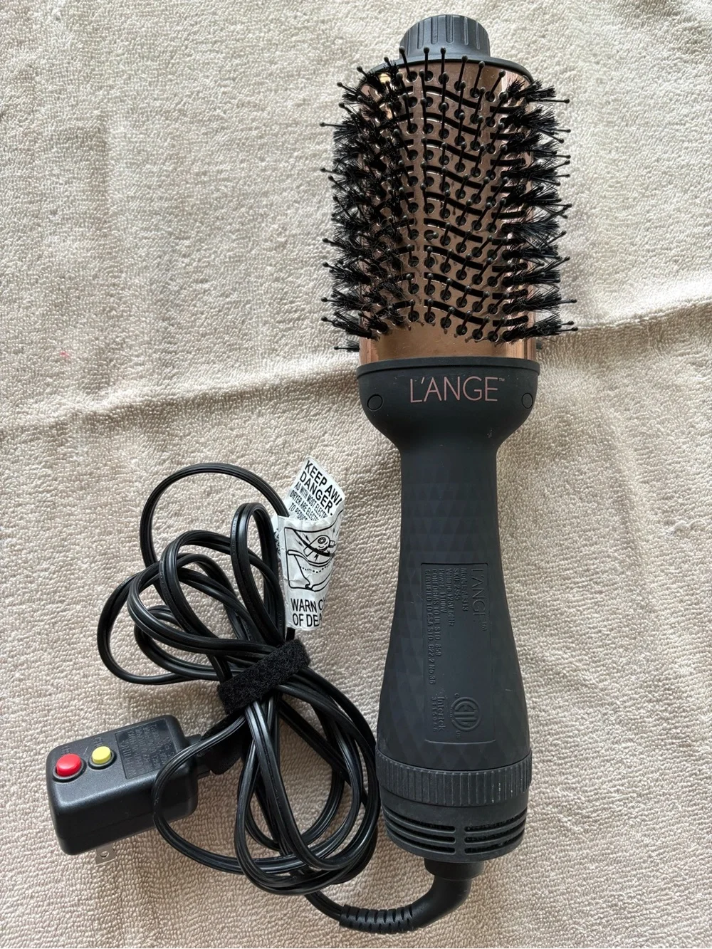 L’ANGE AB313 Hot Air Hair Dryer Brush 1100W Rose Gold Black